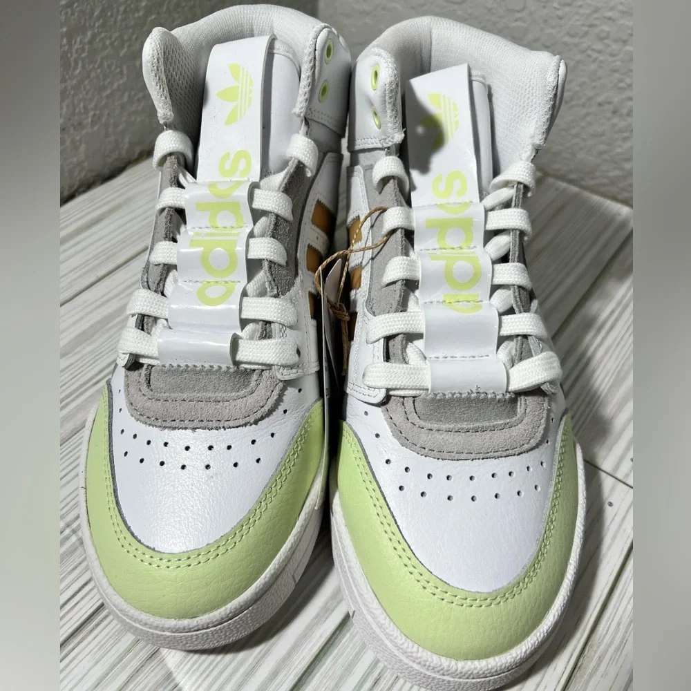 Adidas Drop Step XL Women’s high top‎ shoes sneakers White Lime size 4.5 GZ1582